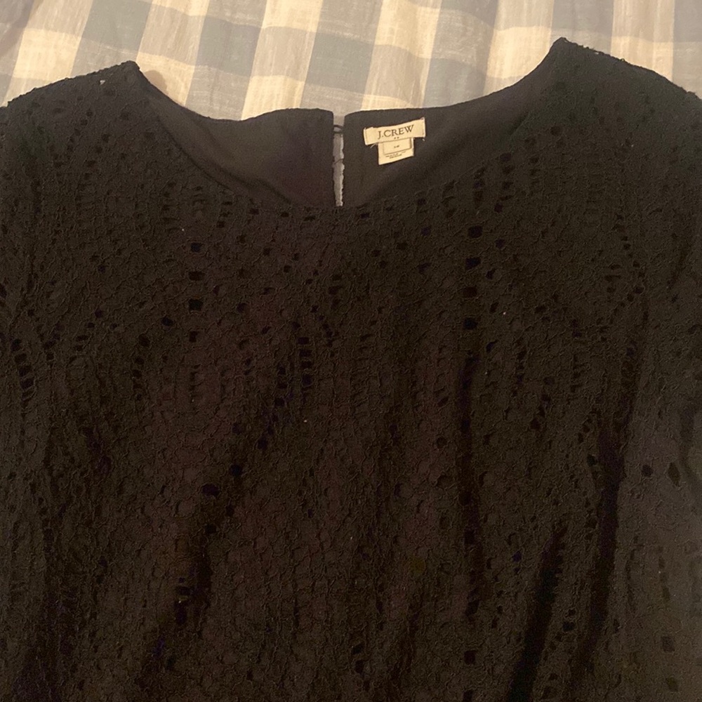 J Crew black lace sheath dress
